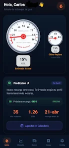 Dashboard principal con predicción IA